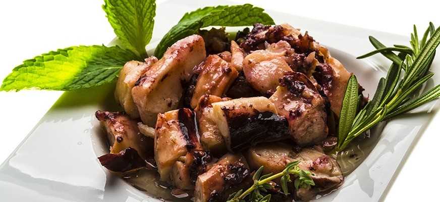 Poulpes grillés