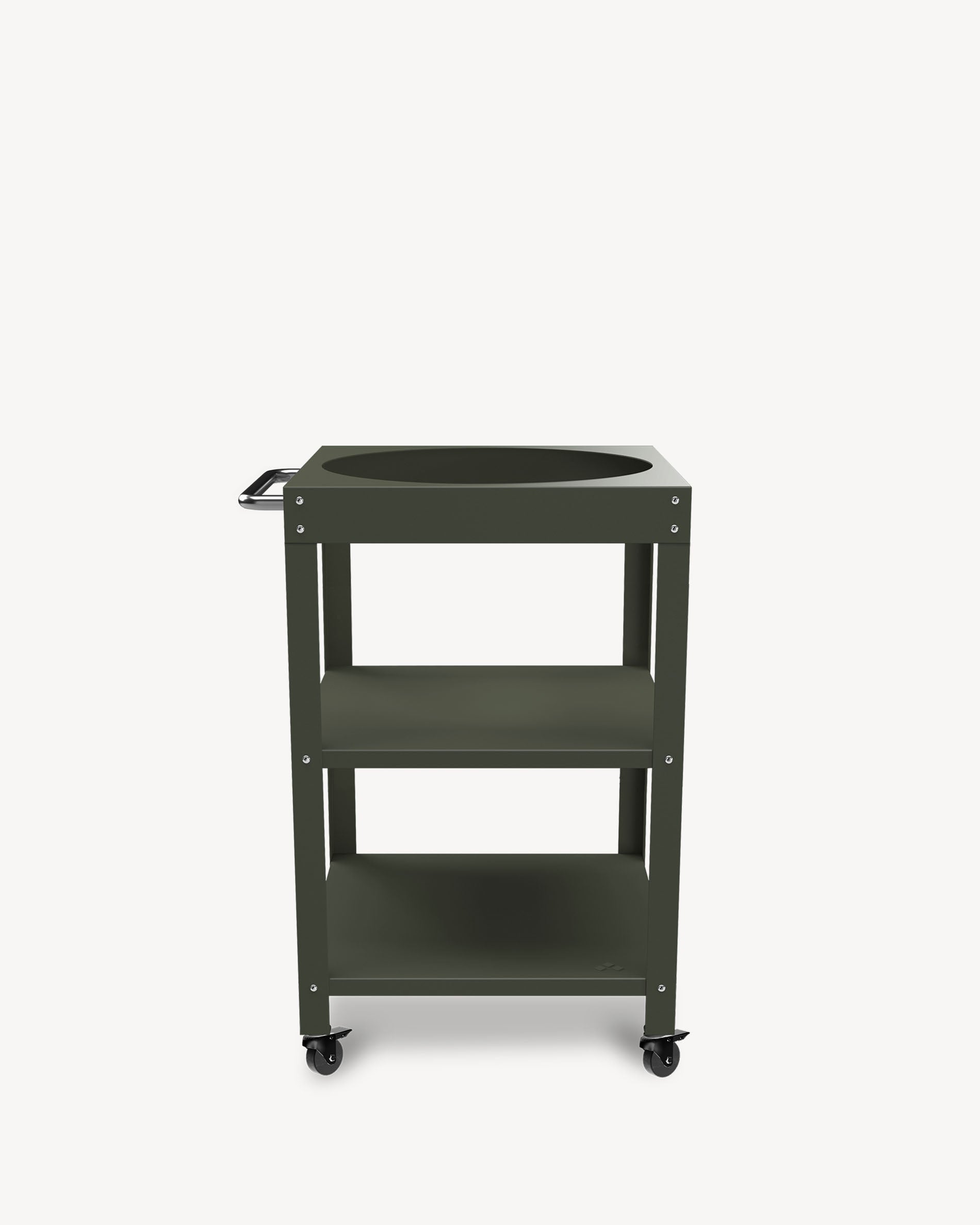Olivegrüner Metall-Beistelltisch für Kokko L 18''
