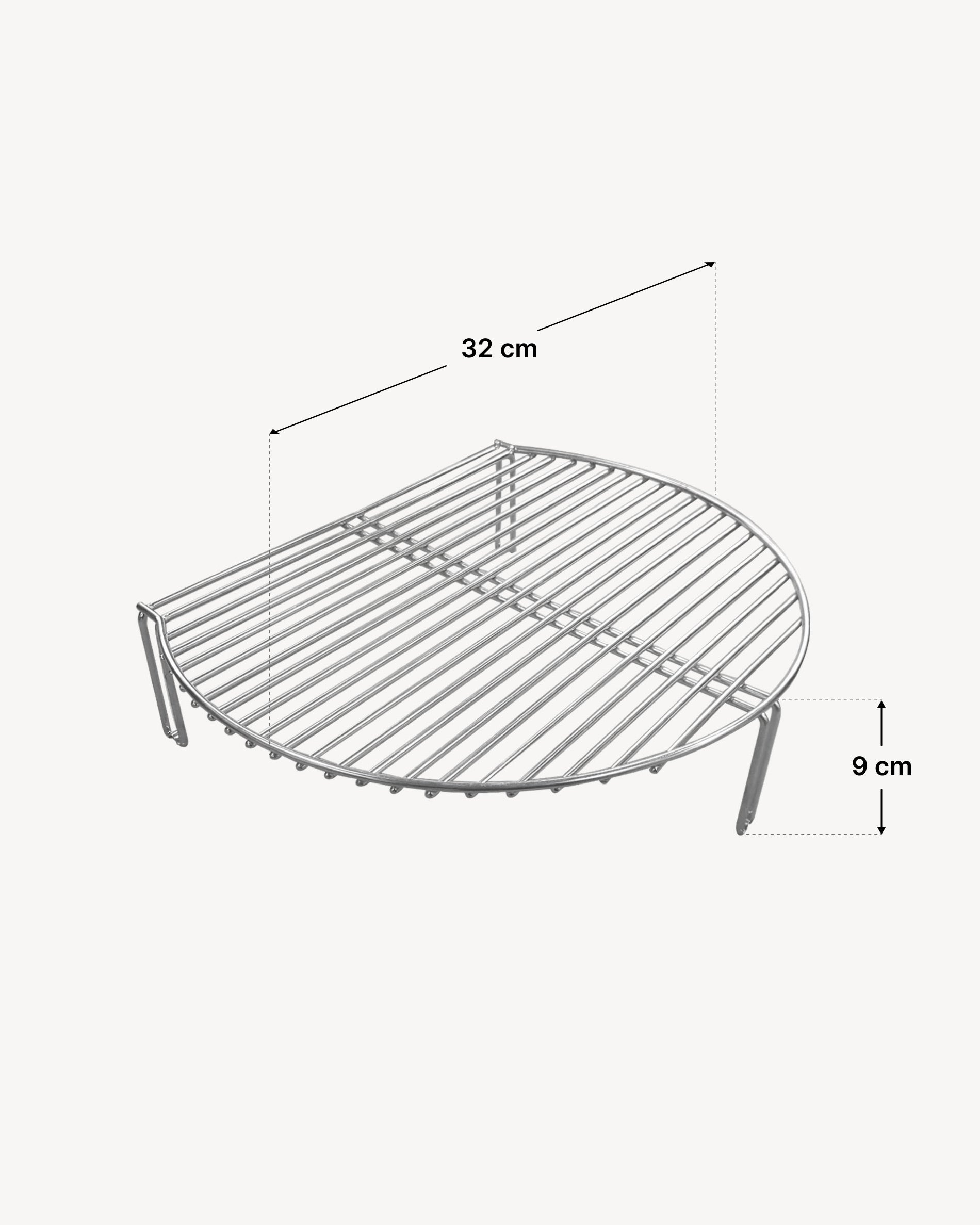 Maße Edelstahl-Erweiterungsrost Kokko L