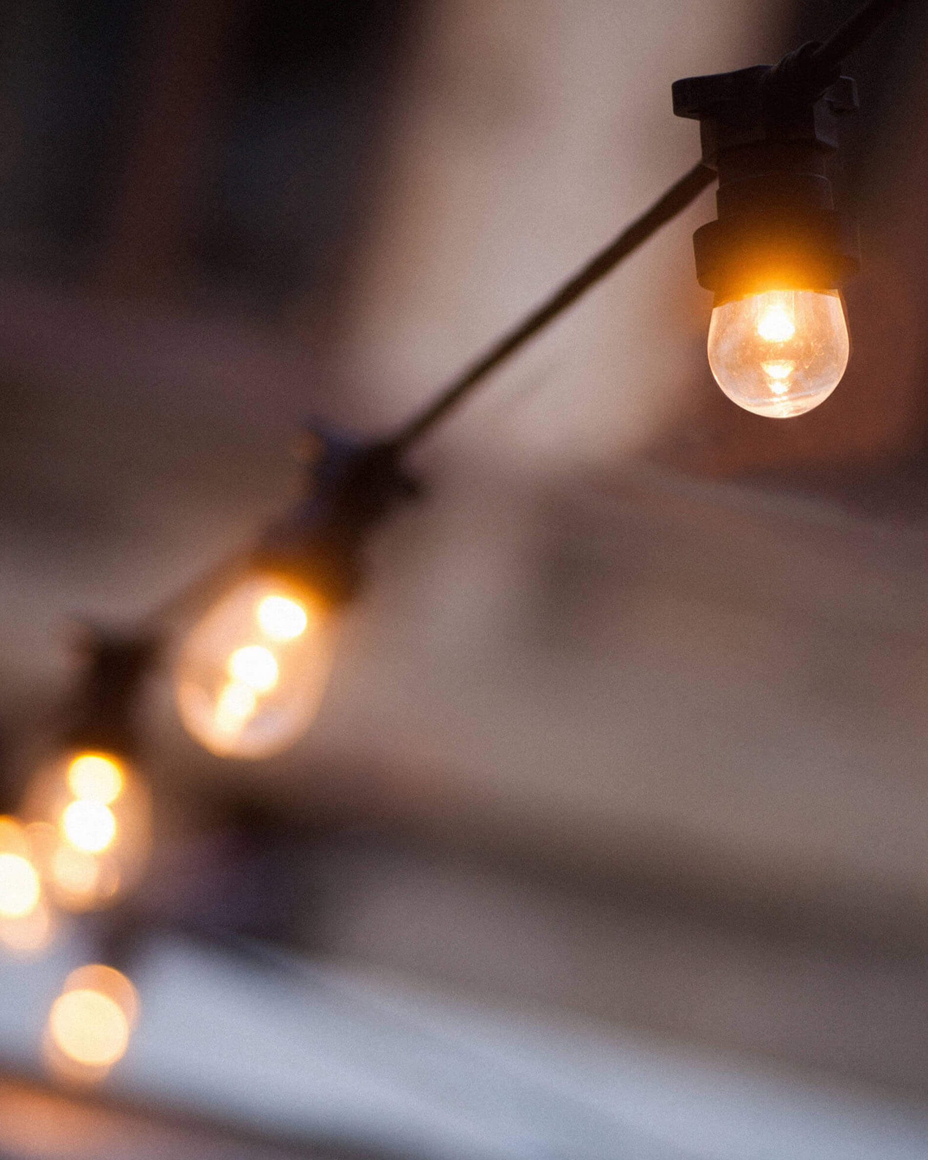 Runde Lichterkette mit Filament
