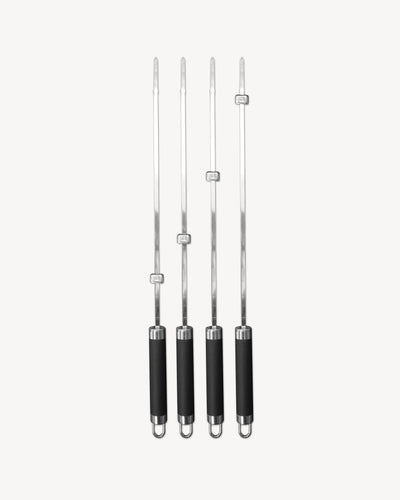 Lot de 4 brochettes en Inox