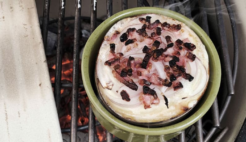 Geräucherter Käse auf dem Kamado
