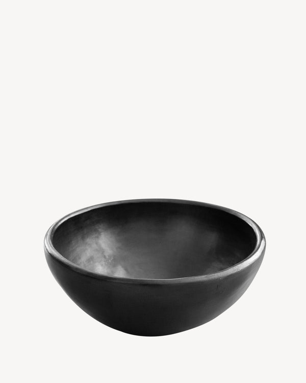 Salatschüssel aus schwarzem Chamba-Ton Ø30cm