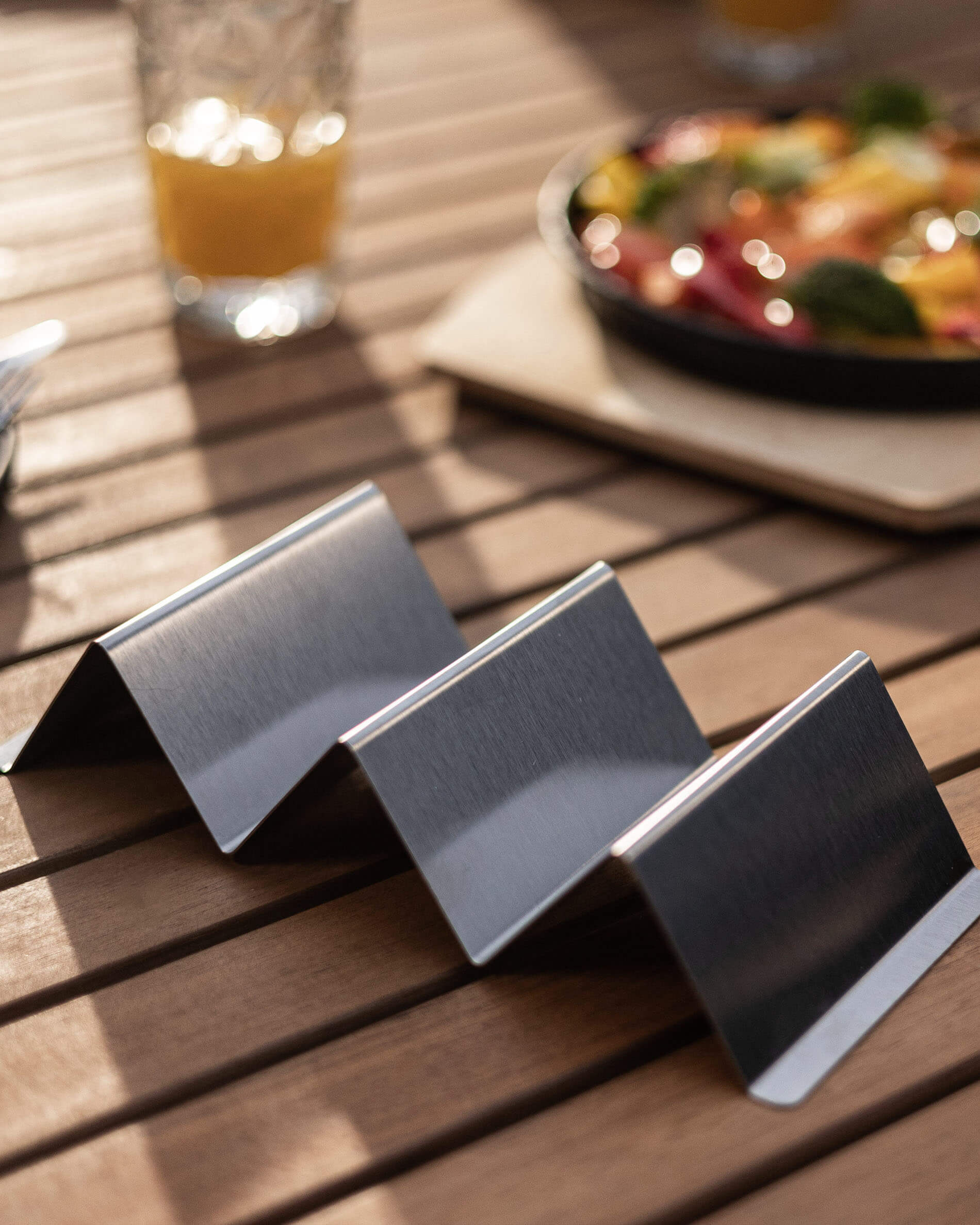 Taco-Halter aus Edelstahl